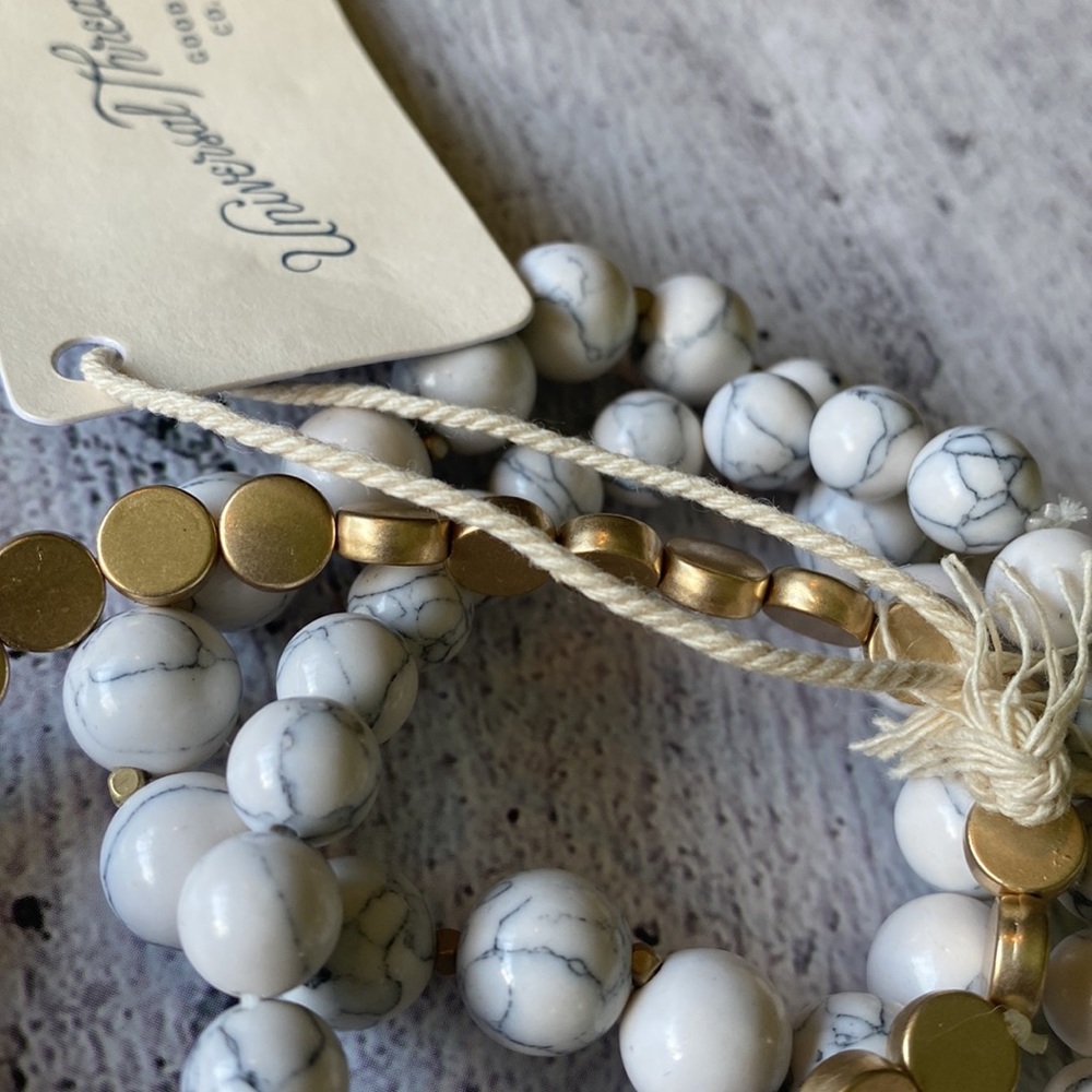 🛍 6 for $35 • NWT Set of 2 Universal Thread Genuine Stone Stretch Bracelet Sets - Picture 6 of 8
